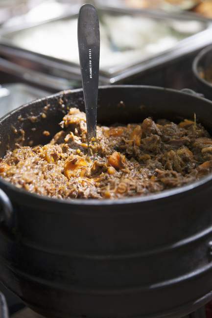 Large pot of goulash — Stock Photo