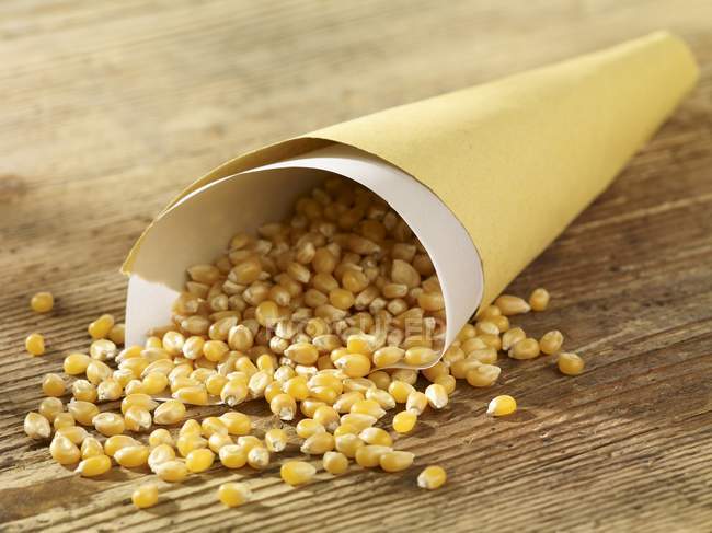 Popping corn in bag — Stock Photo