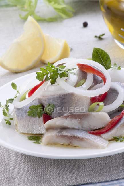 Herring salad with peppers — Stock Photo