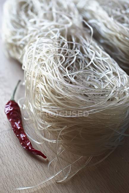 Maranta flour noodles nests — Stock Photo