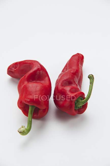 Dois pimentões vermelhos — Fotografia de Stock