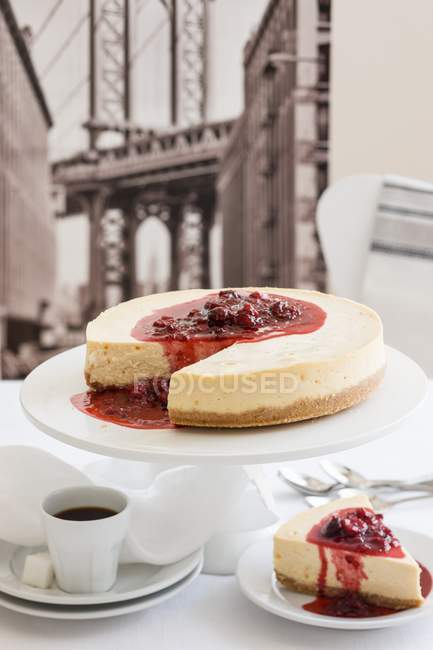 Gâteau au fromage de New York — Photo de stock