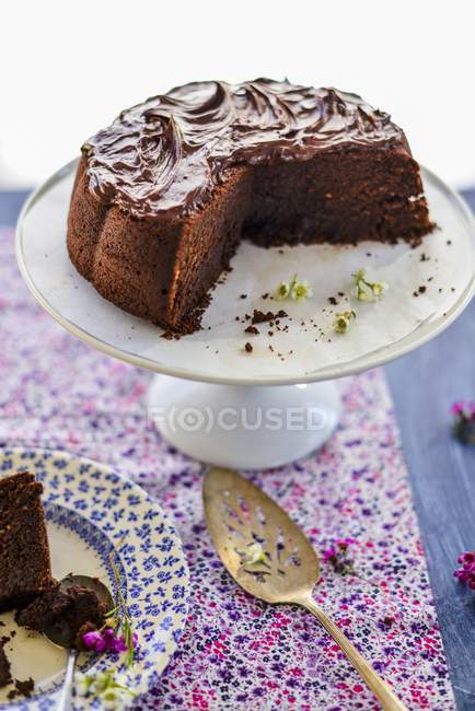 Homemade chocolate cake — Stock Photo