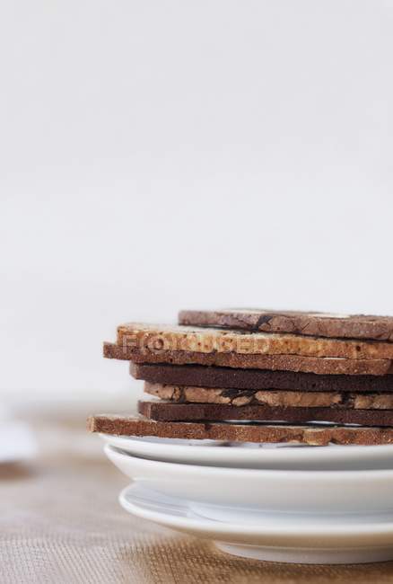 Stack of almond toast — Stock Photo