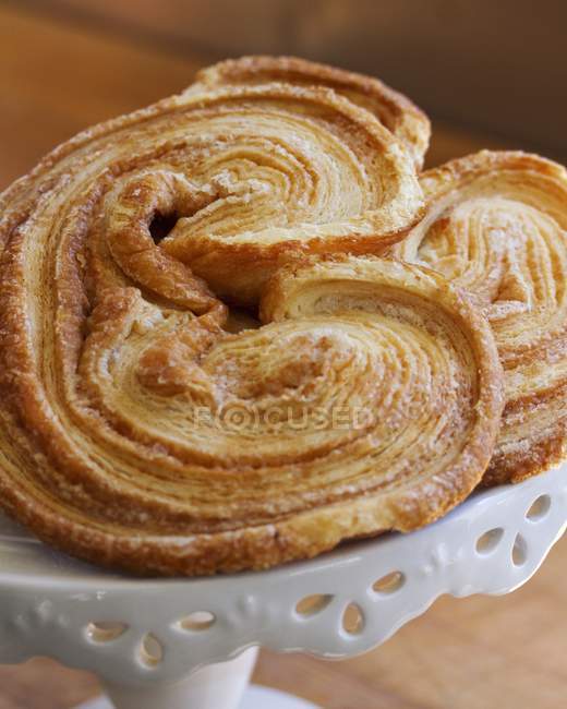 Palmiers on a cake stand — Stock Photo