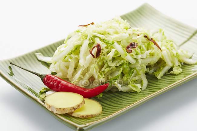 Chinese cabbage salad with ginger — Stock Photo