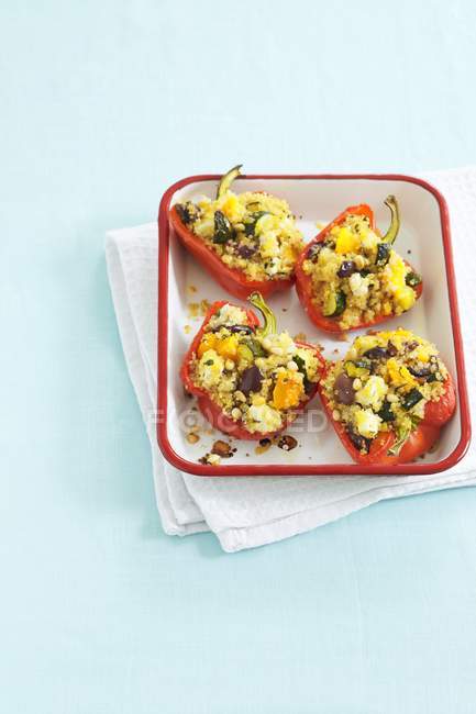 Stuffed peppers with quinoa — Stock Photo
