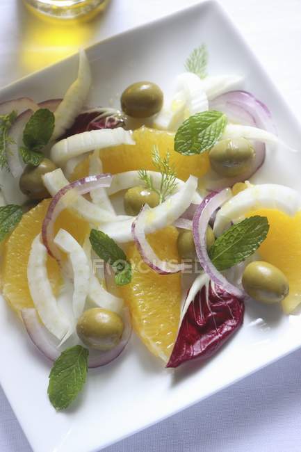 Funcho e salada de laranja — Fotografia de Stock