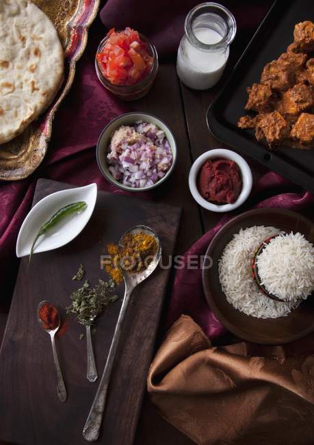 Ingrédients pour paneer masala — Photo de stock