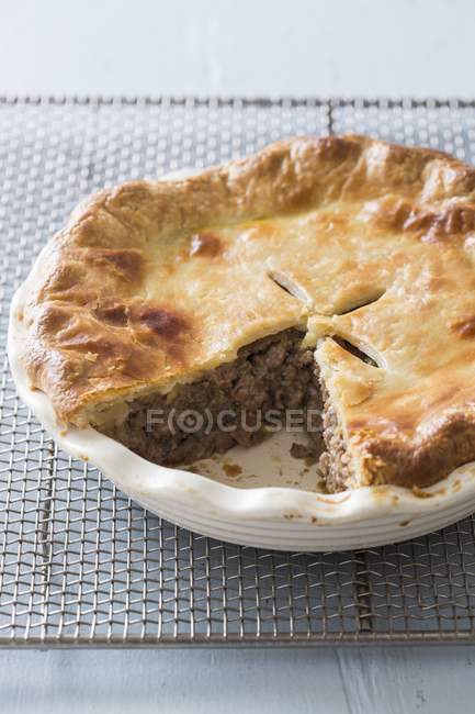 French-Canadian meat pie — Stock Photo