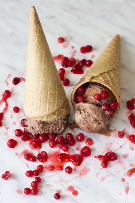 Chocolate ice cream — Stock Photo