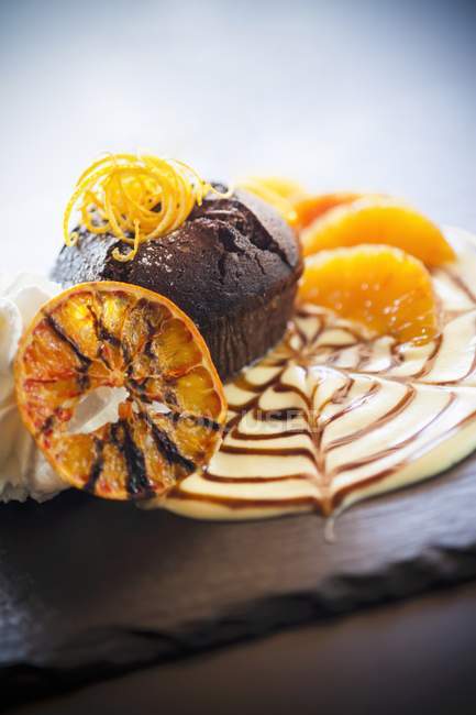 Gâteau chocolat orange — Photo de stock