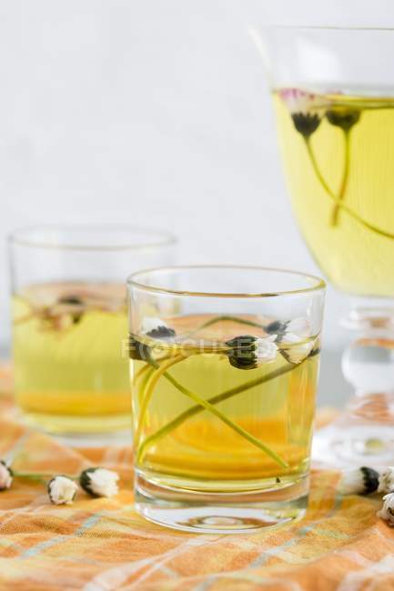 Lemon jelly in glasses — Stock Photo