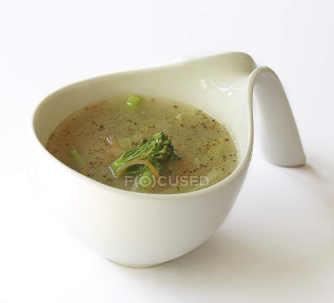 Vegetable soup with broccoli — Stock Photo