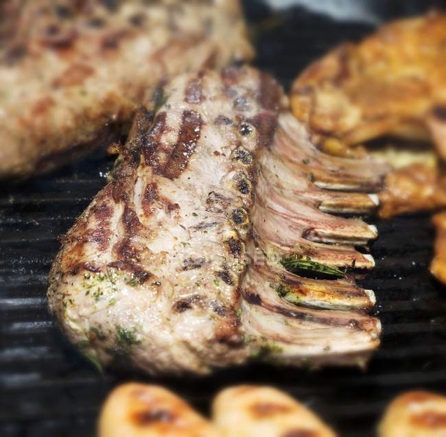 Grilled Rack of lamb — Stock Photo