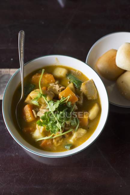 Curry de calabaza vegetariana - foto de stock