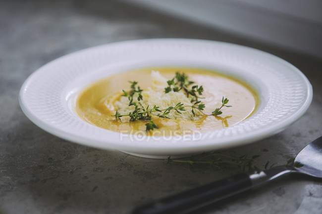 Cream of vegetables soup — Stock Photo