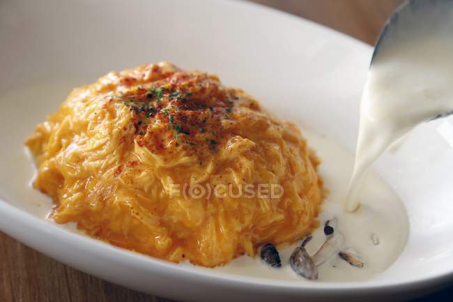 Spicy rice omelette — Stock Photo