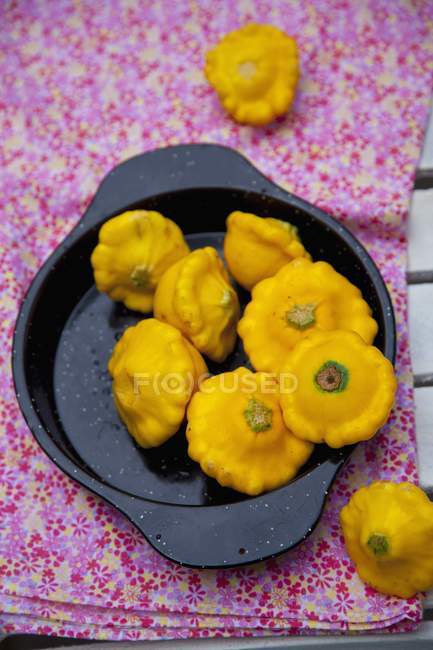 Yellow Patty pan squash — Stock Photo