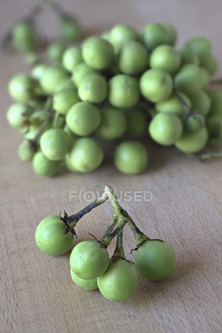Fresh green Thai aubergines — Stock Photo