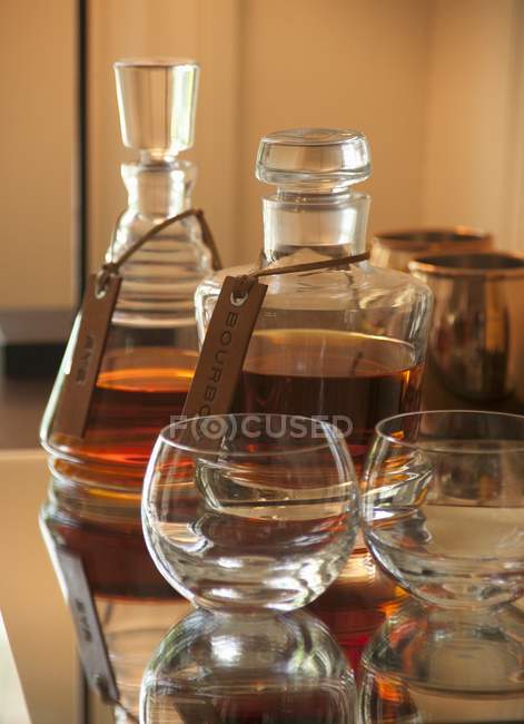 Bourbon und Roggen Whiskey — Stockfoto