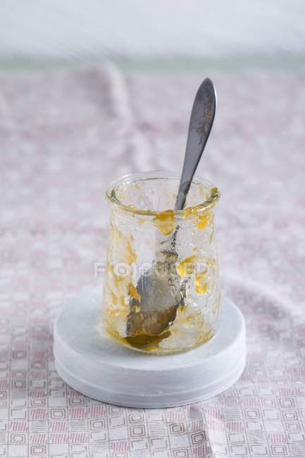 Vaso di marmellata vuoto — Foto stock