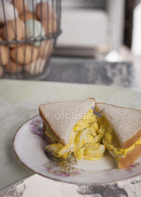 Egg salad sandwich — Stock Photo