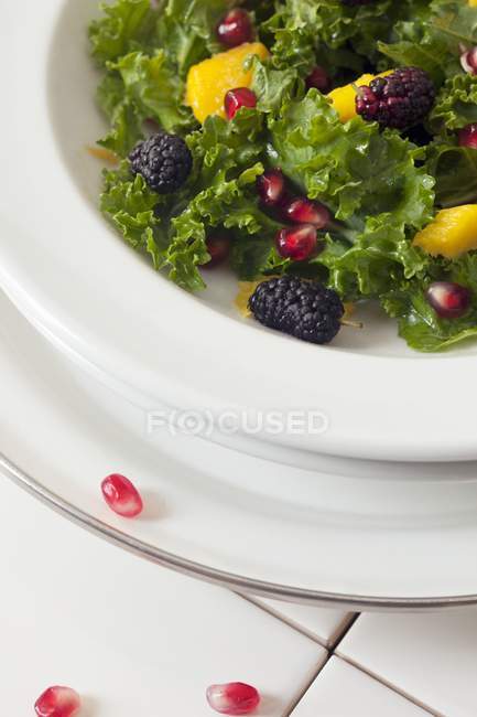 Green kale salad — Stock Photo