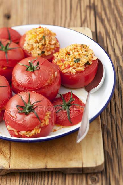 Pomodori al forno con riso — Foto stock