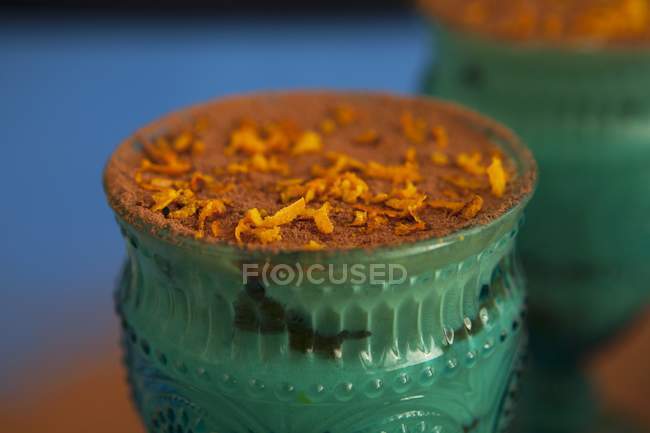 Orange tiramisu in jar — Stock Photo