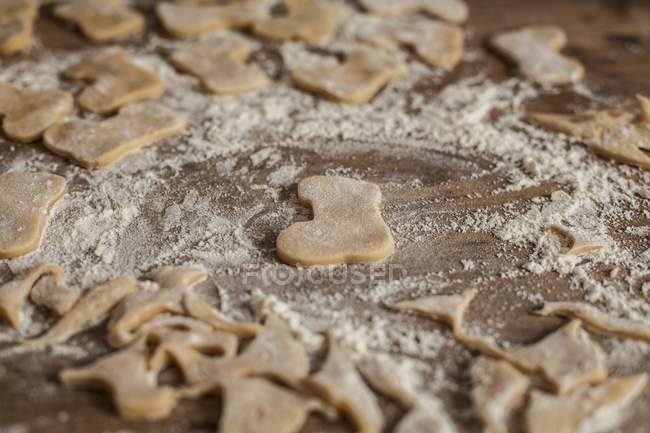 Cut-out biscuits — Stock Photo