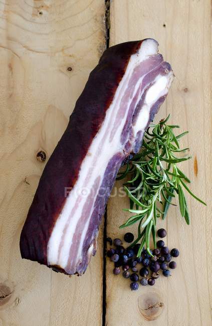 Smoked pork belly — Stock Photo
