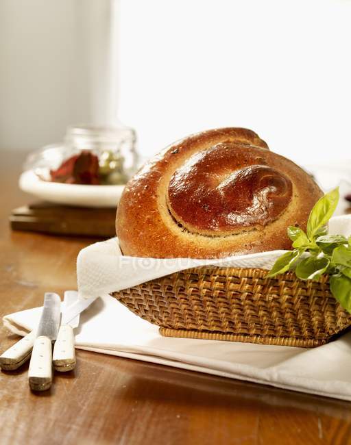 Spirale del pane d'oliva — Foto stock