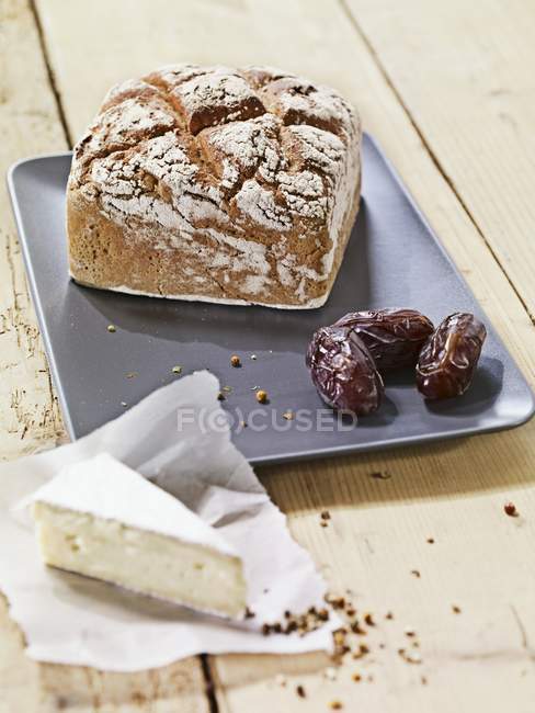 Quare loaf of rye bread — Stock Photo