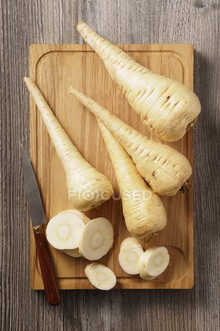 Fresh Parsnips with slices — Stock Photo