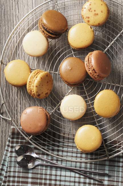 Macaroons in different shades — Stock Photo