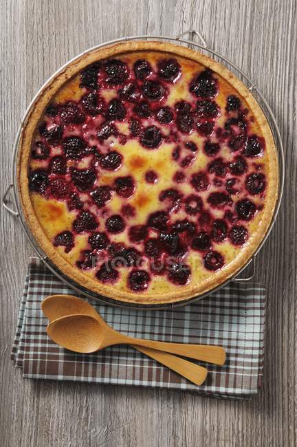 Homemade Raspberry pie — Stock Photo