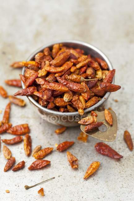 Dried chilli peppers — Stock Photo