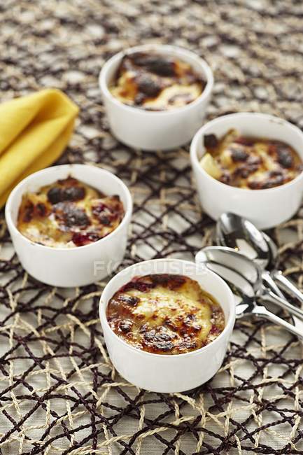 Cheese gratin with lingonberries — Stock Photo