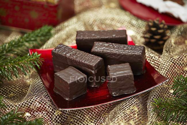 Schokolade glasierte Lebkuchen — Stockfoto