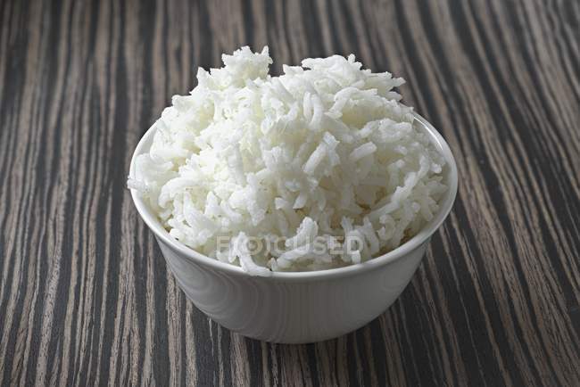 Bowl of cooked basmati rice — Stock Photo
