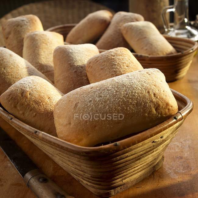 Fresh baked Ciabatta rolls — Stock Photo
