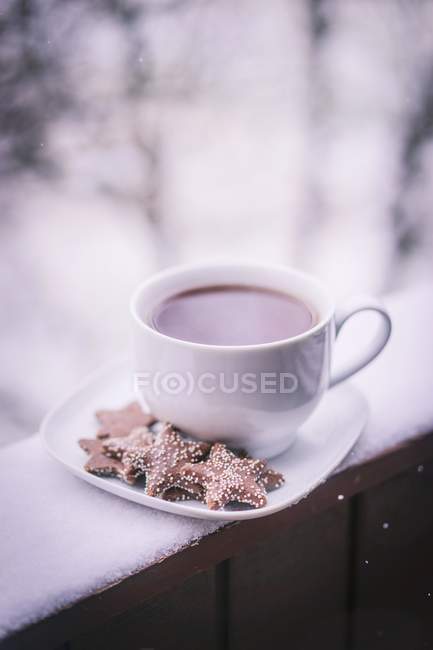 Taza de té caliente - foto de stock
