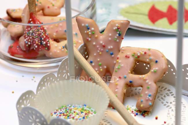 Різдвяне печиво з цукром — стокове фото