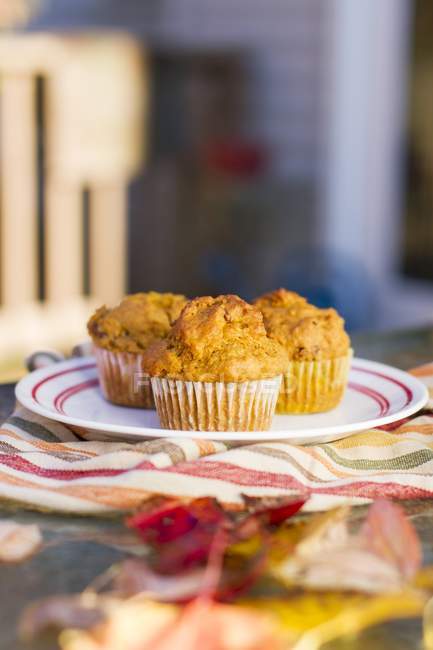Muffins à la citrouille végétalien — Photo de stock