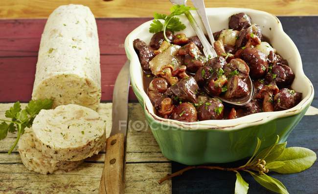 Venison goulash with chestnuts — Stock Photo