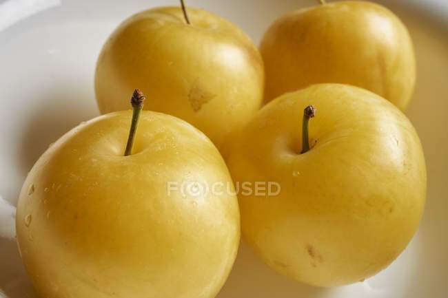 Ameixas amarelas maduras — Fotografia de Stock