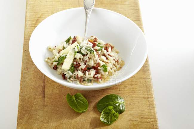 Risotto with dried tomatoes — Stock Photo