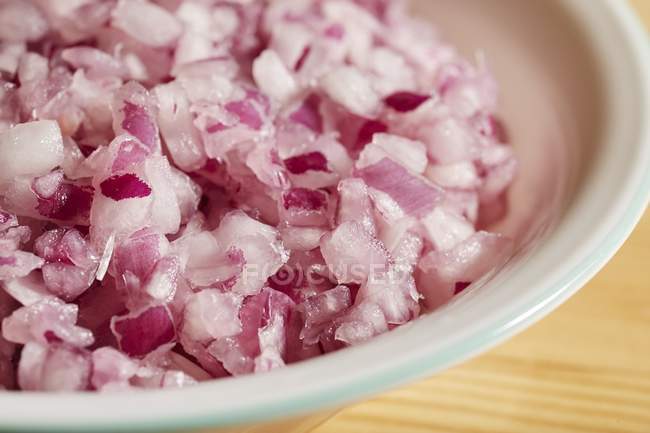 Chopped red onions — Stock Photo