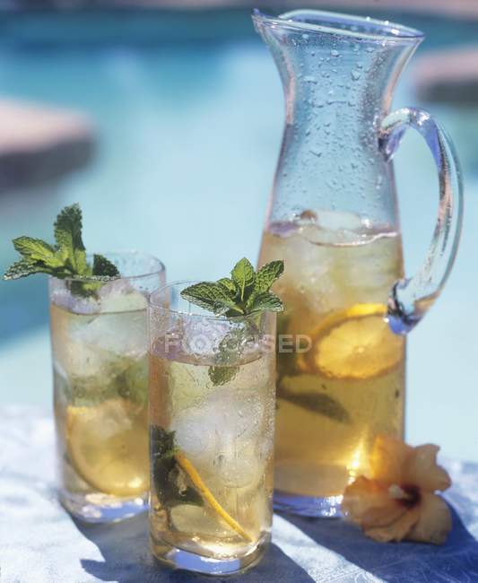 Fresh Lemonade with mint — Stock Photo